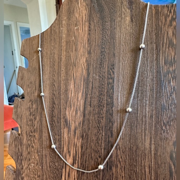 Vintage Sterling Silver Ball Bead Box Chain - Picture 4 of 7